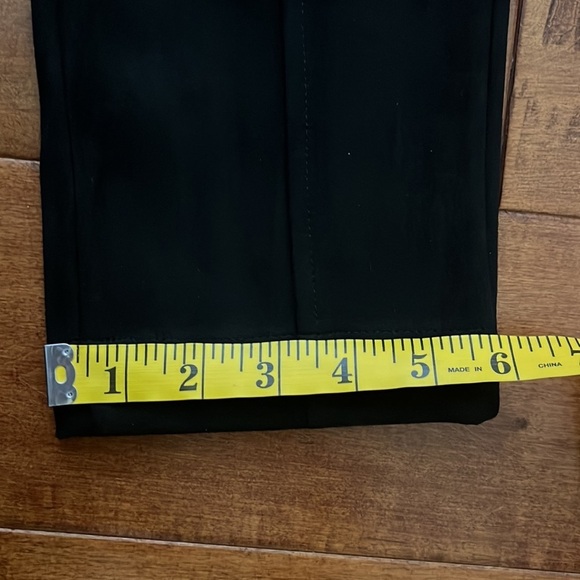 NWT Andrew Marc black Faux Suede Skinny Pants Size M - Picture 9 of 12